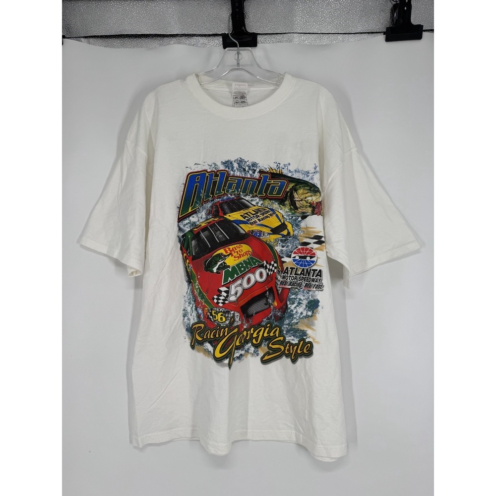 Vintage Racing Graphic Double Sided Vintage Y2K Tee T Shirt Atlanta Mens 2XL